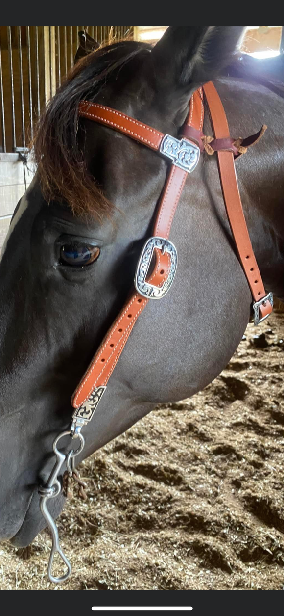 Browband Headstall With Bit Hangers